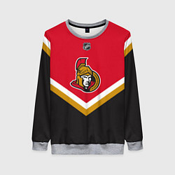 Свитшот женский NHL: Ottawa Senators, цвет: 3D-меланж