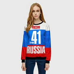 Свитшот женский Russia: from 41, цвет: 3D-черный — фото 2