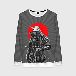 Свитшот женский Мертвый самурай, цвет: 3D-белый