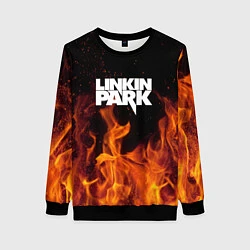 Свитшот женский Linkin Park: Hell Flame, цвет: 3D-черный