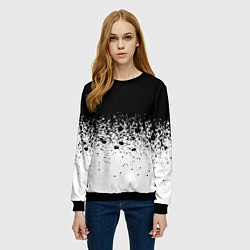 Свитшот женский Необычный дизайн, цвет: 3D-черный — фото 2
