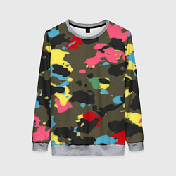 Женский свитшот Цветной камуфляж