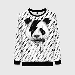 Свитшот женский Панда вокалист, цвет: 3D-черный