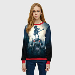 Свитшот женский Motorhead Guitarist, цвет: 3D-красный — фото 2