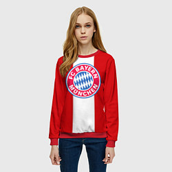 Свитшот женский Bayern FC: Red line, цвет: 3D-красный — фото 2