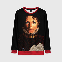 Свитшот женский Король Майкл Джексон, цвет: 3D-красный