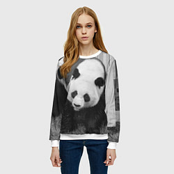Свитшот женский Большая панда, цвет: 3D-белый — фото 2
