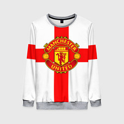 Свитшот женский Manchester Utd: England, цвет: 3D-меланж