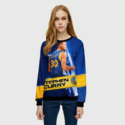 Свитшот женский Golden State Warriors 8, цвет: 3D-черный — фото 2