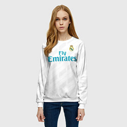 Свитшот женский Real Madrid, цвет: 3D-белый — фото 2