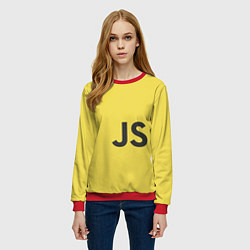 Свитшот женский JavaScript, цвет: 3D-красный — фото 2