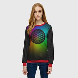 Свитшот женский Coldplay Colour, цвет: 3D-красный — фото 2