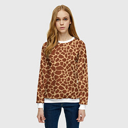 Свитшот женский Жираф, цвет: 3D-белый — фото 2