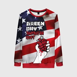 Свитшот женский Green Day American Idiot, цвет: 3D-красный