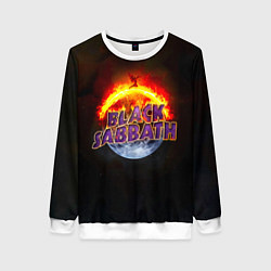 Свитшот женский Black Sabbath земля в огне, цвет: 3D-белый