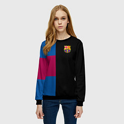 Свитшот женский Barcelona FC: Black style, цвет: 3D-черный — фото 2