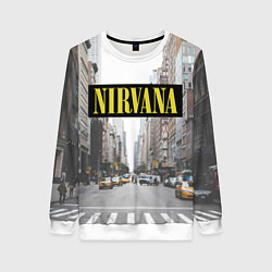 Свитшот женский Nirvana City, цвет: 3D-белый