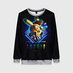 Свитшот женский Retro Pikachu, цвет: 3D-меланж