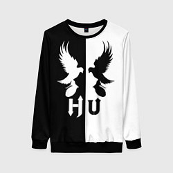 Свитшот женский HU: Black & White, цвет: 3D-черный