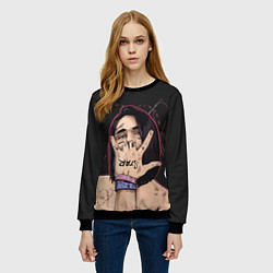 Свитшот женский Face Star, цвет: 3D-черный — фото 2