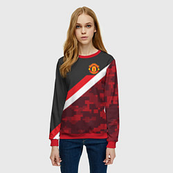 Свитшот женский Man UTD FC: Sport Camo, цвет: 3D-красный — фото 2