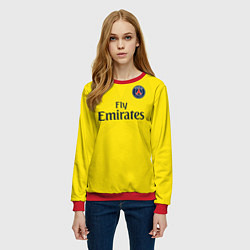 Свитшот женский PSG FC: Mbappe Away 17/18, цвет: 3D-красный — фото 2