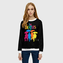 Свитшот женский The Beatles: Colour Rain, цвет: 3D-белый — фото 2