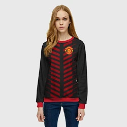 Свитшот женский FC Manchester United: Creative, цвет: 3D-красный — фото 2