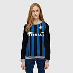 Свитшот женский Inter FC: Home 17/18, цвет: 3D-меланж — фото 2