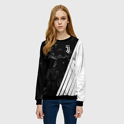Свитшот женский FC Juventus: Abstract, цвет: 3D-черный — фото 2
