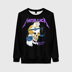 Свитшот женский Metallica - damaged justice, цвет: 3D-черный