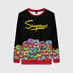 Свитшот женский Simpsons Donuts, цвет: 3D-красный