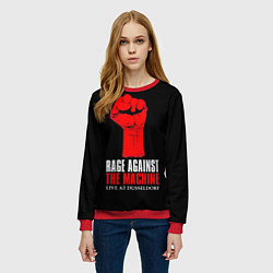Свитшот женский Rage Against the Machine, цвет: 3D-красный — фото 2