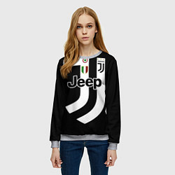 Свитшот женский FC Juventus: FIFA 2018, цвет: 3D-меланж — фото 2