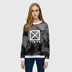 Свитшот женский Off-White: Grey Heaven Lines Cube, цвет: 3D-белый — фото 2