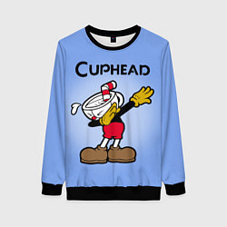Свитшот женский Cuphead Dab, цвет: 3D-черный