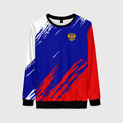 Свитшот женский RUSSIA SPORT, цвет: 3D-черный