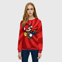Свитшот женский Super Mario: Red Illusion, цвет: 3D-красный — фото 2