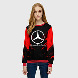 Свитшот женский Mercedes-Benz: Red Anger, цвет: 3D-красный — фото 2