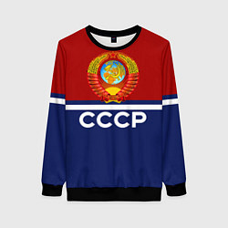 Свитшот женский СССР: Спортсмен, цвет: 3D-черный