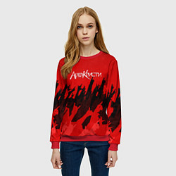 Свитшот женский Агата Кристи: Высший рок, цвет: 3D-красный — фото 2