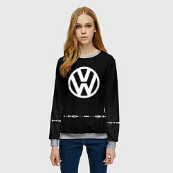 Свитшот женский Volkswagen: Black Abstract, цвет: 3D-меланж — фото 2