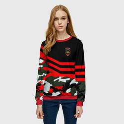 Свитшот женский Полиция: Камуфляж, цвет: 3D-красный — фото 2