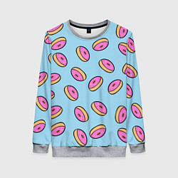 Свитшот женский Стиль пончиков, цвет: 3D-меланж