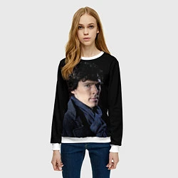 Свитшот женский Sherlock, цвет: 3D-белый — фото 2