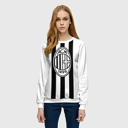 Свитшот женский AC Milan: Black & White, цвет: 3D-белый — фото 2
