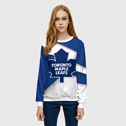 Свитшот женский Toronto Maple Leafs, цвет: 3D-белый — фото 2