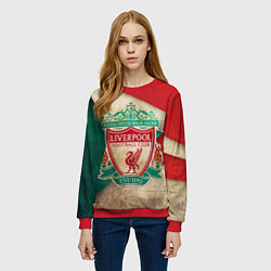 Свитшот женский FC Liverpool: Old Style, цвет: 3D-красный — фото 2