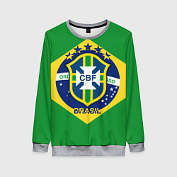 Свитшот женский CBF Brazil, цвет: 3D-меланж