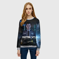Свитшот женский Detroit: Connor, цвет: 3D-меланж — фото 2